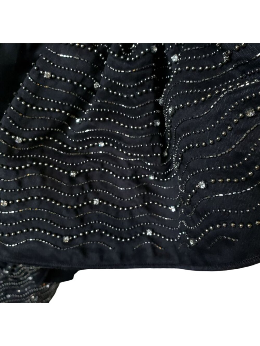 Aje $1498 Black Crystal Ruffle One Shoulder Mini Dress Cocktail Wedding Guest - Picture 11 of 16